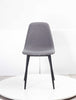 Grey Fabric Dining Chair with Black Legs Living Room Dining Room Lounge Chair