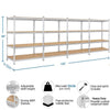 Garage Shelves Storage Shelf Multiple Tiers Display Rack For Home 112x60x150 cm