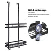 73CM Non Rust Bathroom Shower Shelf Storage Hanging Basket Caddy w/ 2 Hooks