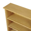 Solid Oak Small Wide Bookcase Light Solid Wooden Low 3 Book Shelf Shelving Unit