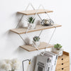 3 Tier Metal Wood Wall Mounted Shelf Home Office Diamond Display Shelving Rack