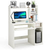 Modern Computer Desk Study Writing Desk Workstation with Hutch and Bookshelf