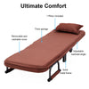 Single Folding Sofa Bed Chair Modern Fabric Sleep Function Holder With Pillow