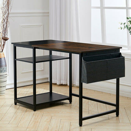 Computer Desk Modern PC Laptop Table Home Office Study Workstation w/ Shelves