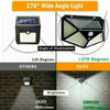 4X 100LED Solar Power PIR Motion Sensor Wall Lights Outdoor Garden Security Lamp