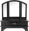 Mirrored Dressing Table Cushioned Stool Make Up Vanity Set Tri-folding Mirror