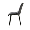 2pcs Dining Chairs Set Velvet Cushion Soft Padded Metal Legs Restaurant Chair