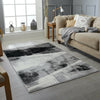 GREY BLACK MODERN DESIGN RUG SOFT LARGE LIVING ROOM FLOOR BEDROOM CARPET RUGS