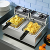 10L/20L Commercial Electric Deep Fat Fryer Chip Single Double Tank Frying UK