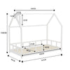 3ft Kids Bed House Soild Pine Wood Single Bed Frame Children Bedstead White