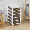 3/4/5/6 Drawers Storage Unit Makeup Stationery Organizer Plastic Chest of Drawer