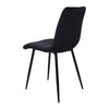 Set of 2 Velvet Dining Chairs Soft Padded Seat Metal Legs Modern Office Kitchen