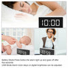 New LED Electric Digital Alarm Clock USB / Battery Mirror Temperature Display UK