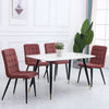 Set of 4 Dining Chairs Padded Seat Retro Metal Legs Office Kitchen Lounge Chair