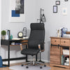 Vinsetto Office Chair Faux Leather High-Back Swivel Desk Chair w/ Wheels, Black