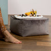 Icon Velvet Bean Bag Footstool Pouffe Stool Seat Luxury Beanbag Foot Rest