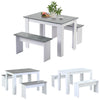 3Pcs Dining Table and Chairs Set Bench Seat 4 Seater Home Kitchen Room Furniture