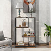 3 Tier Bookshelf S Shape Free Standing Shelving Storage Semi-open Display Rack