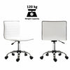 HOMCOM Armless Mid-Back Adjustable Office Chair with 360 Swivel Ergonomic White