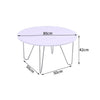 Round Coffee Table With Metal Legs Wooden Tabletop Desk Corner Side End Table UK
