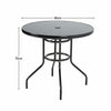 Black Parasol Table Dining Set Garden Folding Chairs 2/4 Seaters Patio Bistro UK