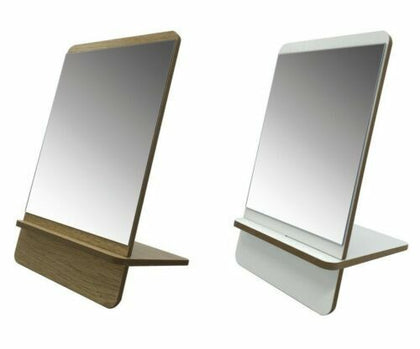 BLUE CANYON WOODEN FREE STANDING SHAVING MAKE UP MIRROR SLIM STYLE TABLE MIRROR