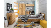 Modern Wall Cabinet Unit Storage Bedroom Living Room Oak effect finish 135 Zele