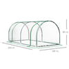 Tunnel Greenhouse Grow House Steel Frame PE Transparent 200x100x80 cm