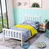 White Wooden Single Bed Frame Solid Pine 4FT6 Double Bed Frame 3FT Single Bed