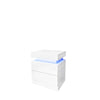 High Gloss Front Chest of 2 Drawers Bedside Table Cabinets LED Light Nightstand