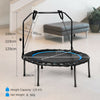 40" Foldable Fitness Trampoline Kids Adult Exercise Jump Rebounder W/ Handle