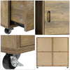 Mobile File Cabinet Lateral Filing Cabinet with 2 Drawers and Open Compartments