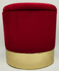 Round Ottoman Storage Pouffe Stool Soft Velvet Footstool Dressing Vanity Chair