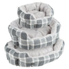 ME & MY GREY CHECK EXTRA THICK/SOFT PET BED DOG/PUPPY SMALL/MEDIUM/LARGE S/M/L