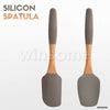 Silicone Spatula Mixing Spoon Scrapper Cooking Baking Cake Butter Bamboo Handle