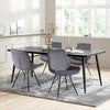 SET OF 2 PLUSH VELVET PADDED DINING CHAIRS KITCHEN CHAIRS HOME & RESTAURANT GREY