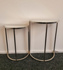 Sets Of 2 Coffee Half Moon Table Flower Pot Hallway Dining Furniture Luxury Tea