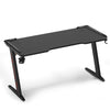 Strong T-Shaped Gaming Desk Writing Table 140cm with Cup Holder Headphone Holder