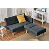 2 Seater Corner Sofa Bed Armchair Recliner Sofabed with Footstool Furniture