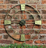 GARDEN WALL CLOCK ROMAN LARGE INDOOR OUTDOOR NUMERALS GIANT OPEN FACE METAL 58CM
