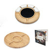 Bamboo Cheese Board Set Wooden Serving Platter Tray Gift Charcuterie Board Set