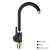 Modern Kitchen Taps Single Lever Tap Mixer Basin Mono Black Swivel Spout Faucet