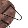Short Round Coffee Table Rustic Wooden Sofa Side Tea Table w/ Metal Hairpin Legs