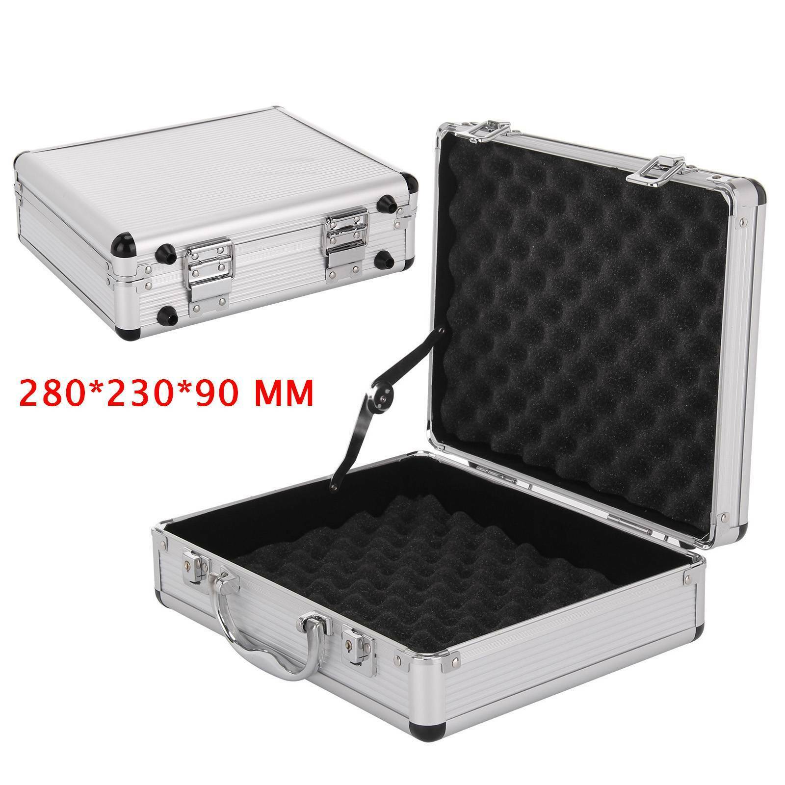 Large Hard Aluminium Flight Case Foam Lockable Tool Camera Gun Storage Carry Box