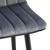 2X Bar Stools PU/ Velvet/ Fabric Breakfast Stool Chairs Kitchen Pub Grey Brown