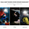 COB+LED Headlamp Headlight Torch Flashlight Work Light Bar Head Band Lamp USB