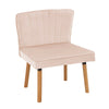Velvet Retro Small Oyster Scallop Velvet Occasional Bedroom Dressing Chair Seat