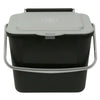 Black & Silver Grey 5L Kitchen Compost Caddy/Food Recycling Waste Bin – 5 Litre