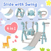 Kids Baby Toddler Swing Slide & Climber Set In/Outdoor Playground Boys Girls Toy