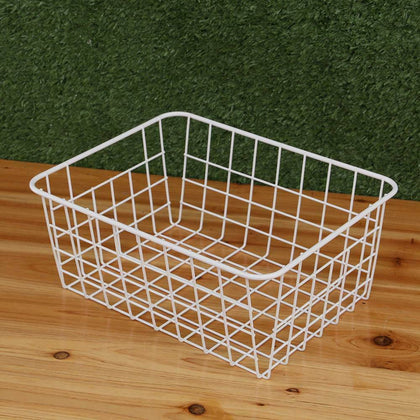 1pc Iron Storage Basket Metal Wire Mesh Bathroom Basketry kitchen Tray